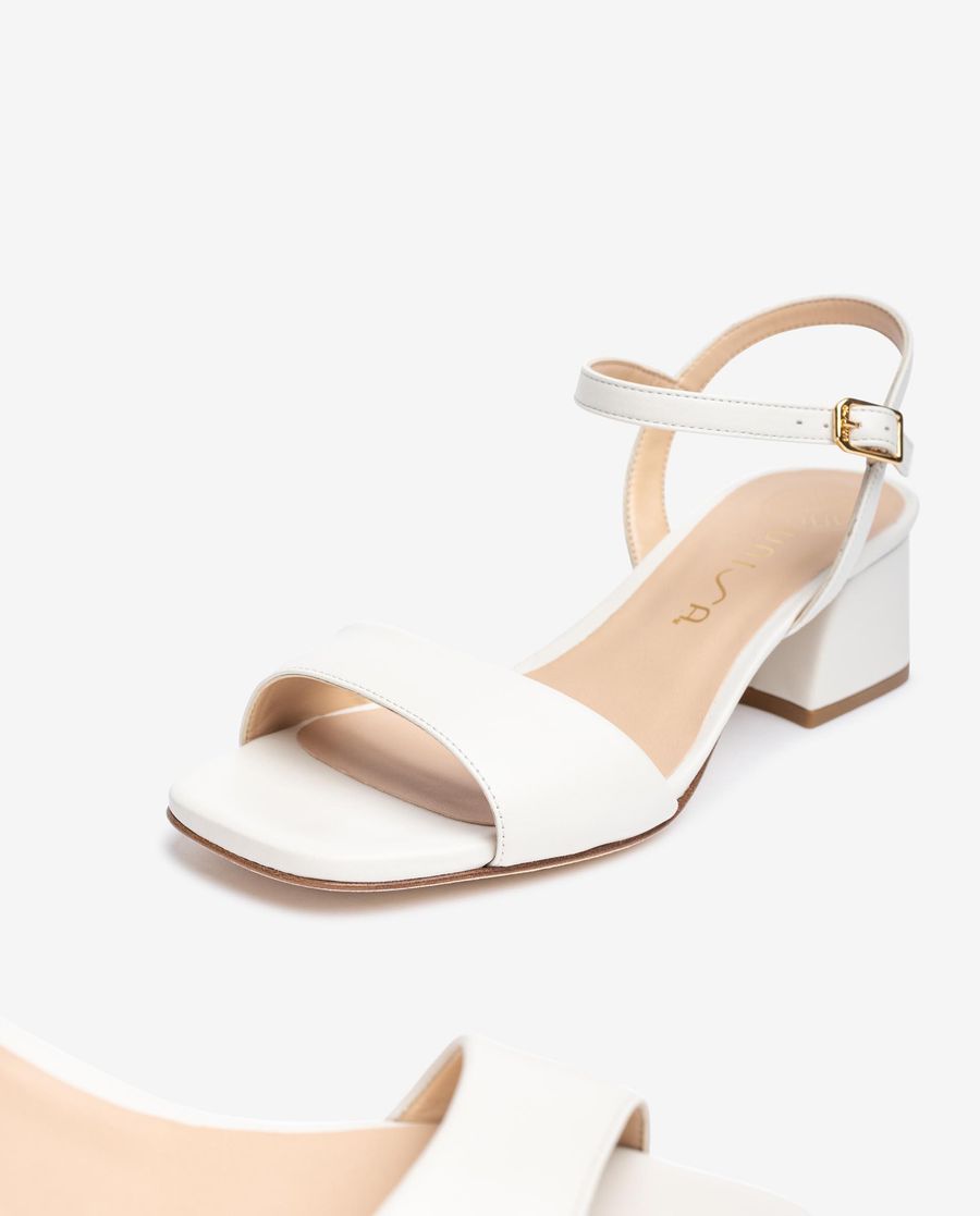 Sandales à talon carré Unisa pour femme - Blanc