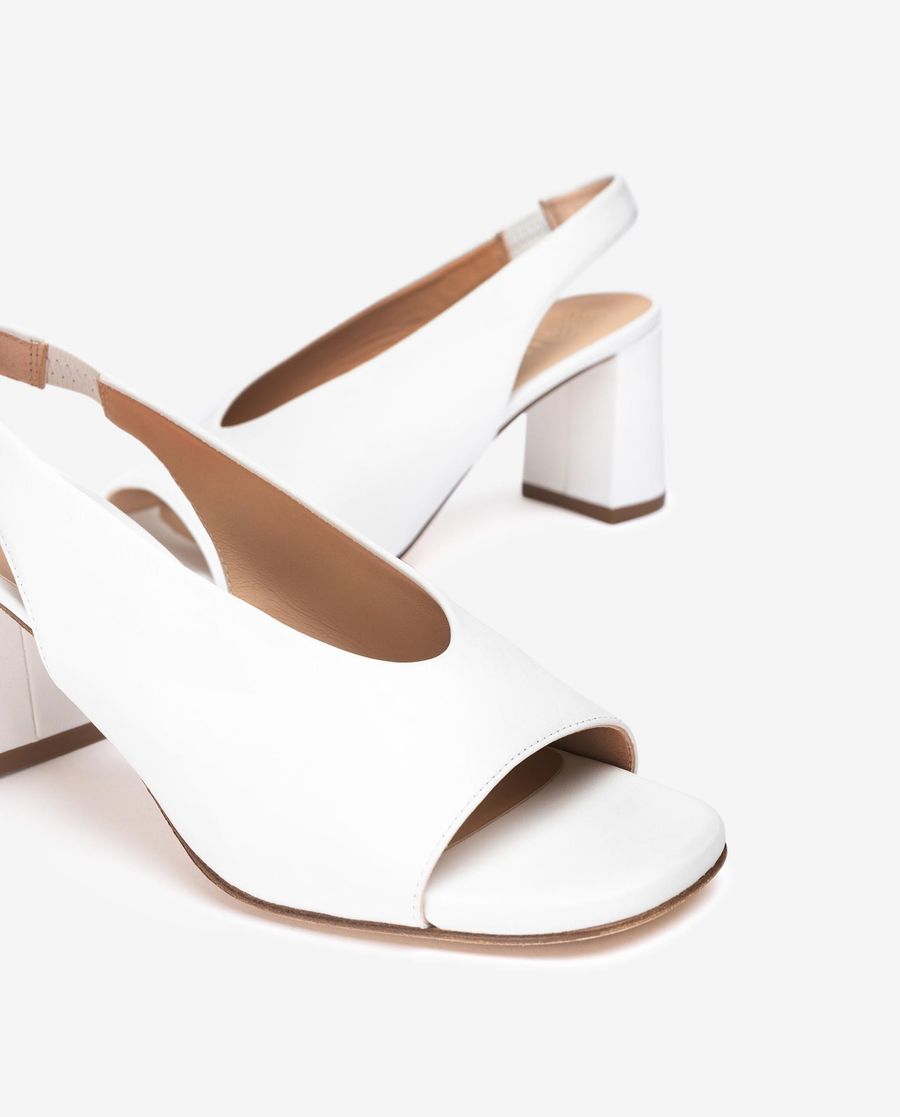 Sandales ouvertes à bride arrière Unisa pour femme - Blanc