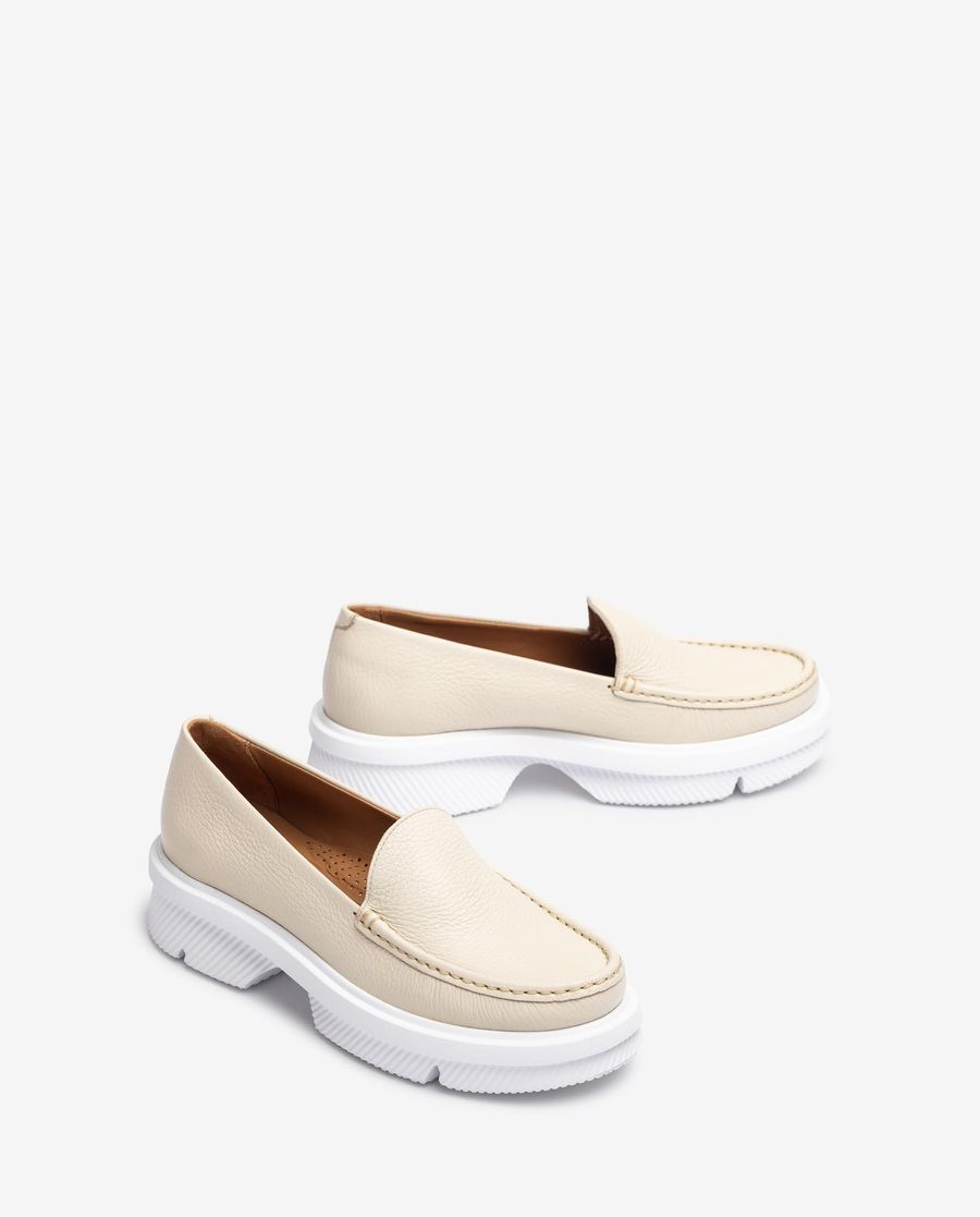 Mocassins Unisa à semelle crantée - Beige
