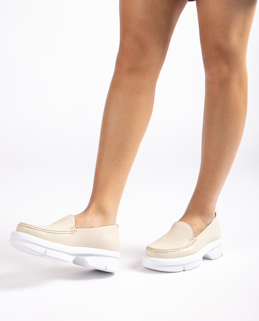Mocassins Unisa à semelle crantée - Beige