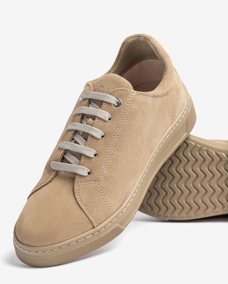 Unisa Chaussures à bride arrière unisexe en daim pour femme - Beige