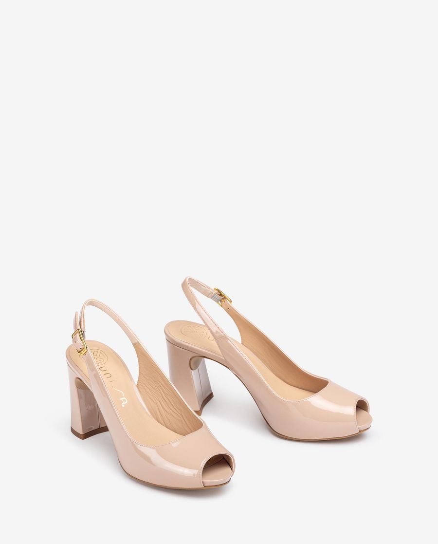 Ballerines Unisa à bout ouvert et bride arrière pour femme Rose