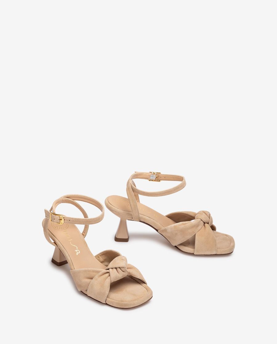 Sandales à larges brides Unisa pour femme - Nœud Beige