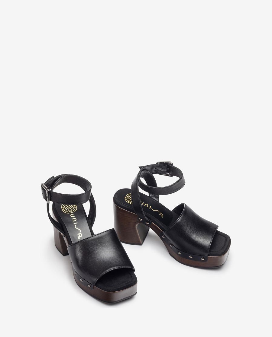 Sandales à bout large Unisa pour femme - Noir