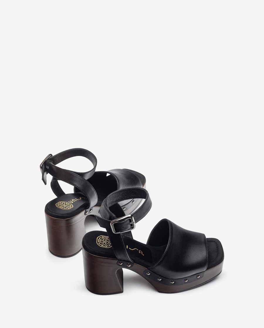 Sandales à bout large Unisa pour femme - Noir