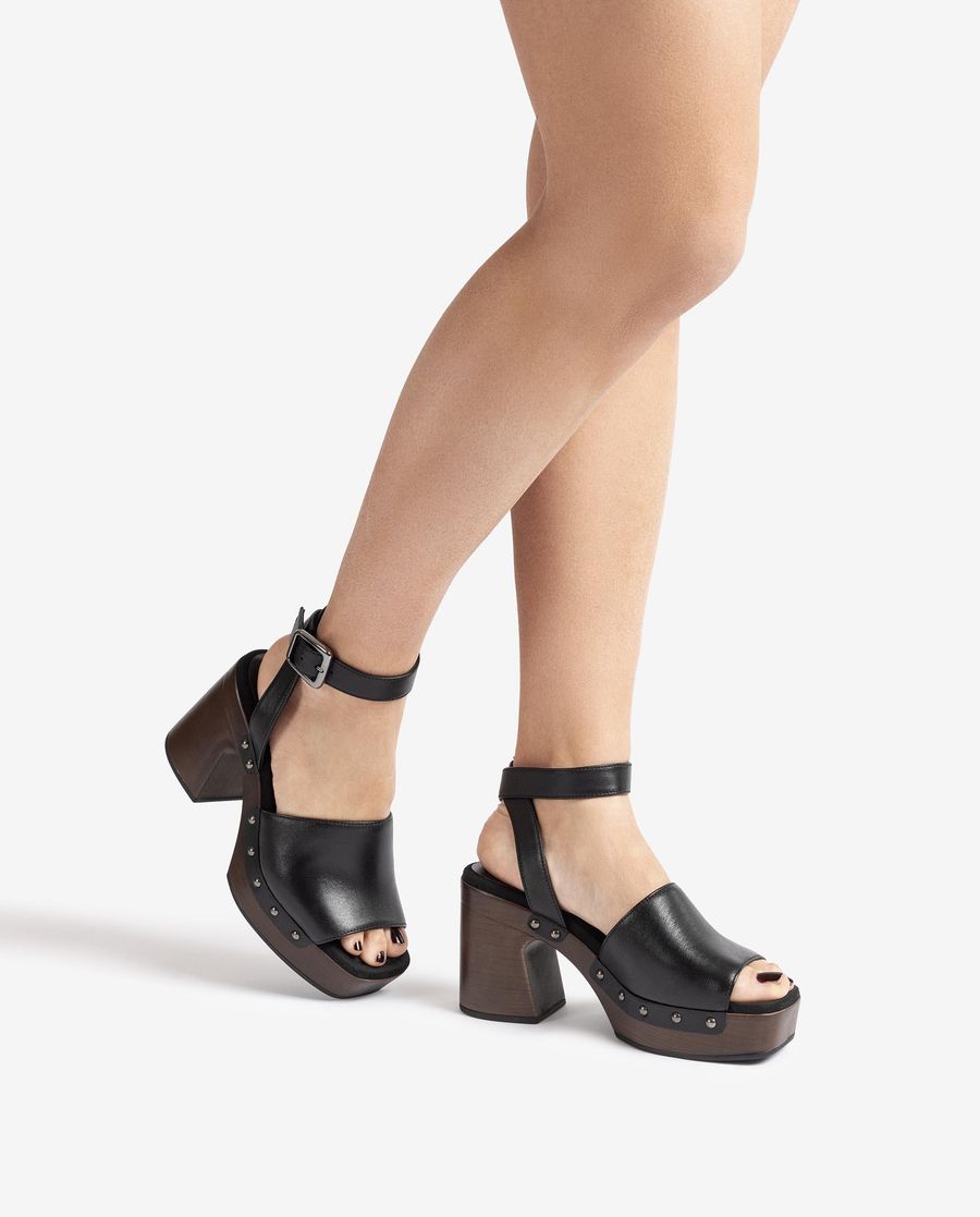 Sandales à bout large Unisa pour femme - Noir