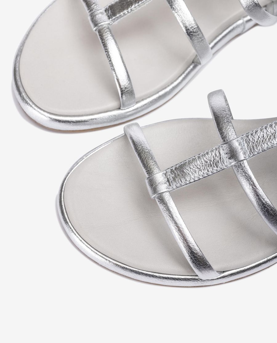 Sandales à bride arrière métalliques Unisa pour femme - Argent