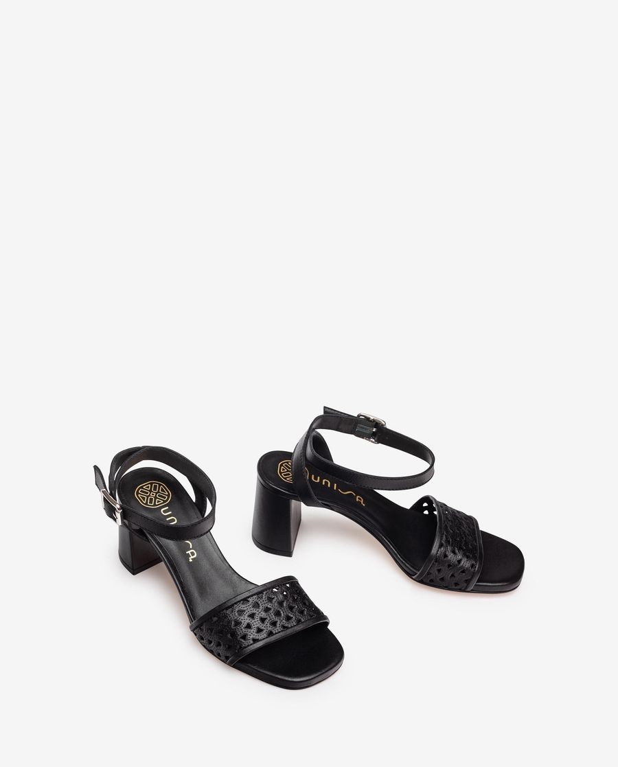 Sandales à bout ouvert Unisa pour femme - Noir