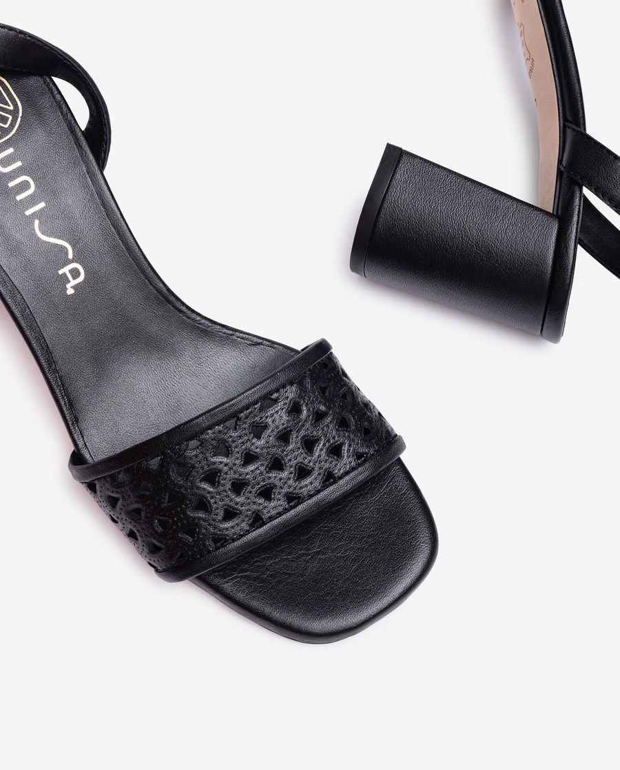 Sandales à bout ouvert Unisa pour femme - Noir