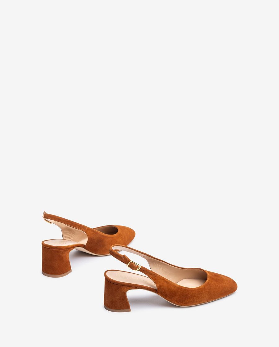 Espadrilles à bout rond et bride arrière Unisa pour femme - Marron