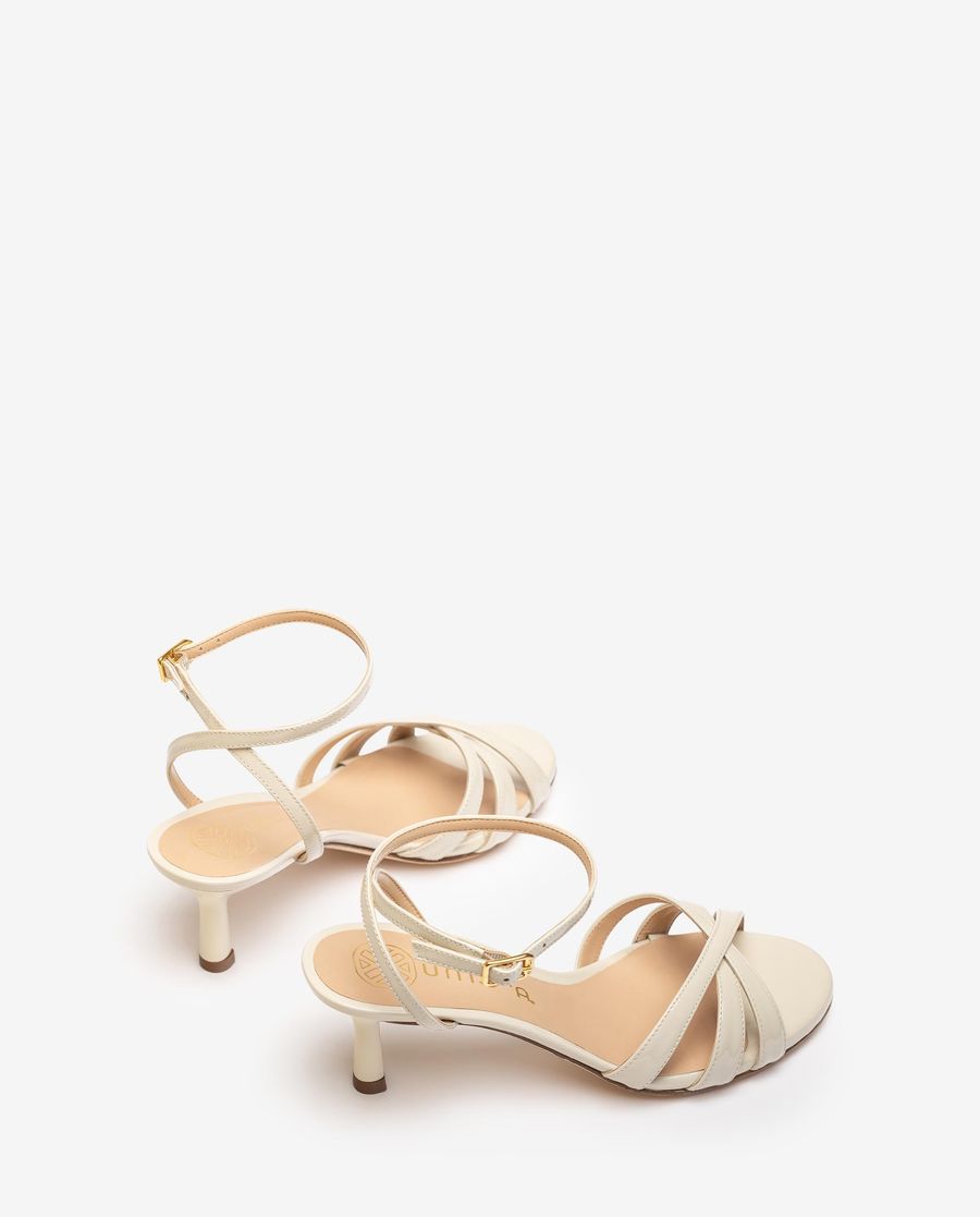 Sandales à talons moyens Unisa pour femme - Blanc