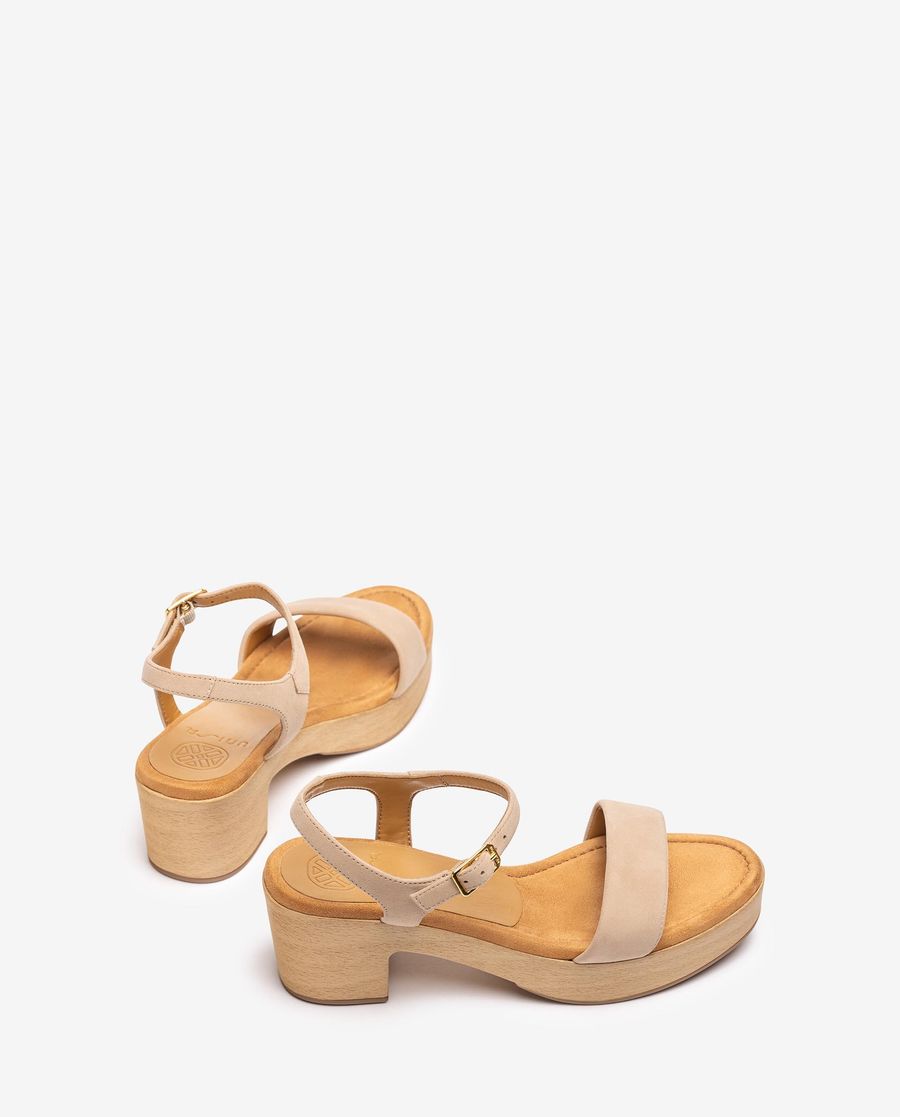 Sandales Unisa effet bois pour femme - Beige