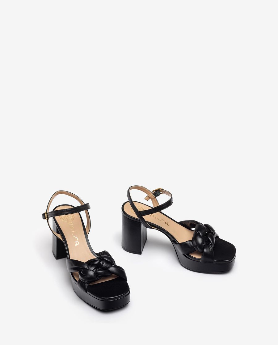 Sandales tressées Unisa pour femme - Noir