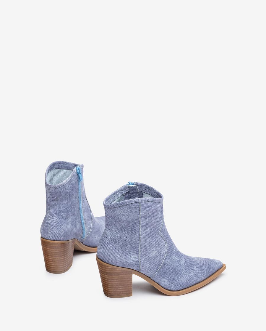 Bottines cowboy Unisa femme non doublées - Bleu