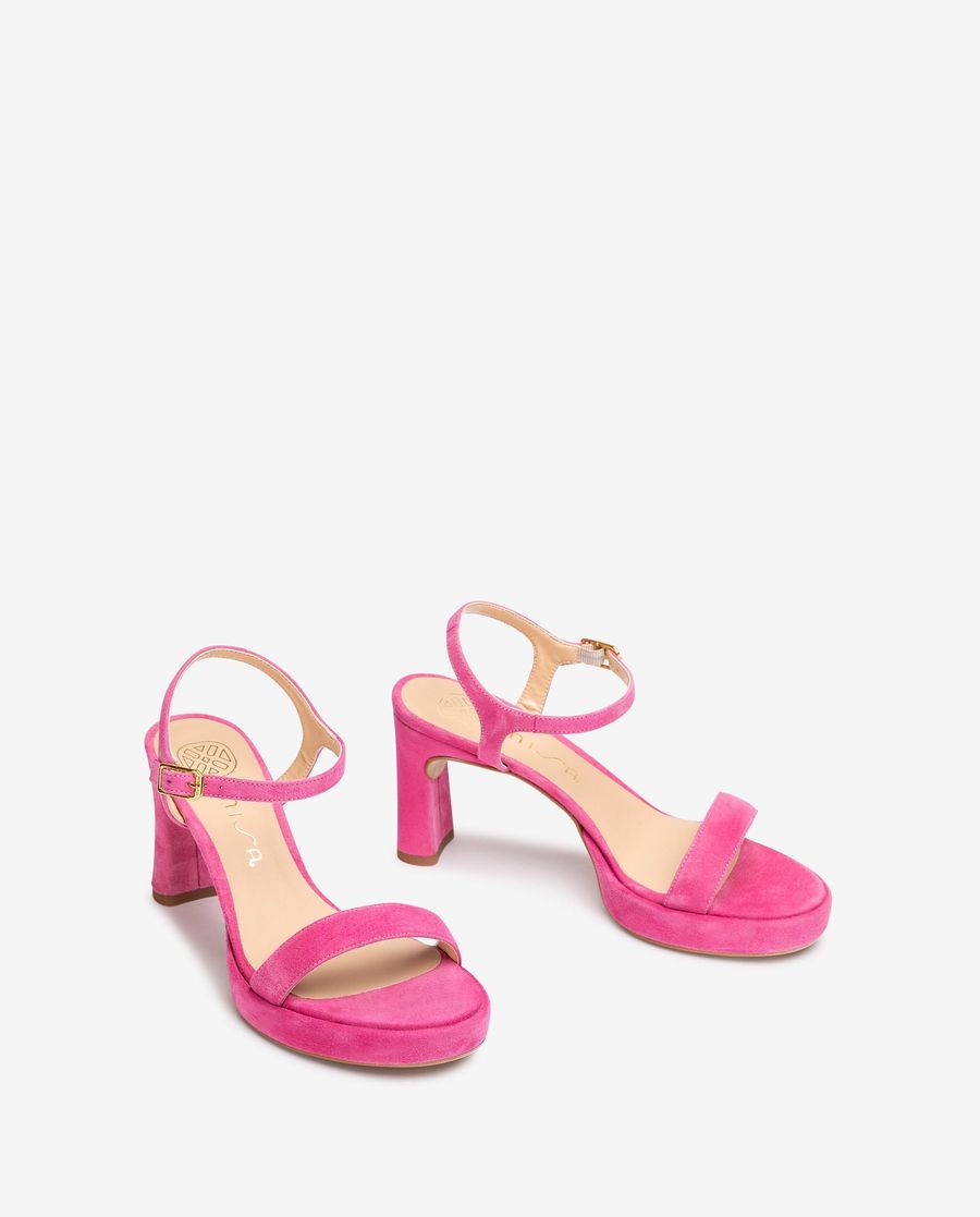 Sandales en daim Unisa pour femme - Rose
