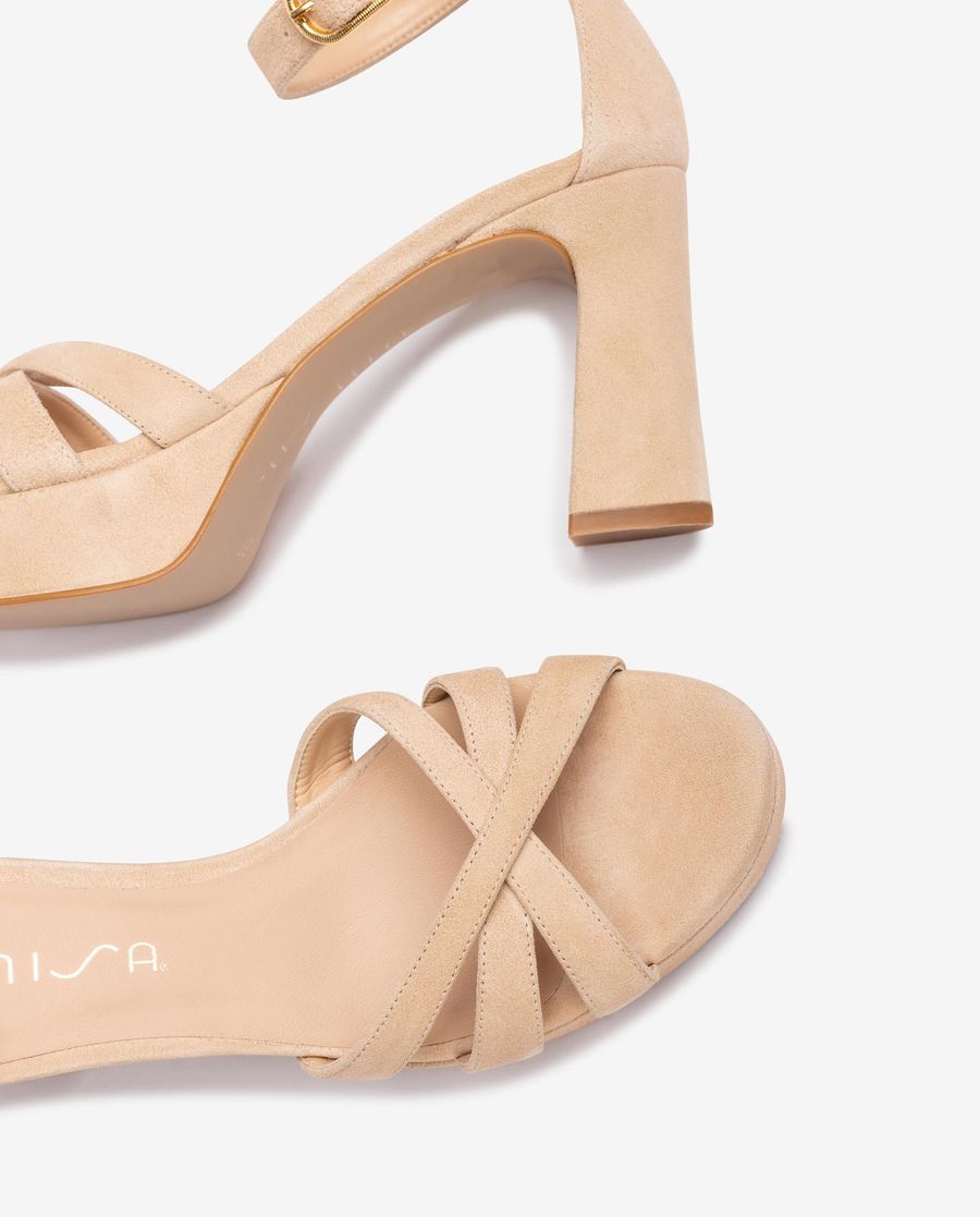 Sandales habillées à plateforme Unisa pour femme - Beige