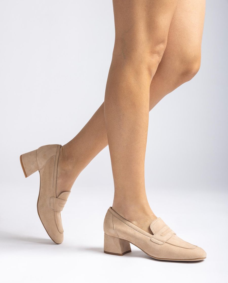 Mocassins en daim non doublés Unisa pour femme - Beige