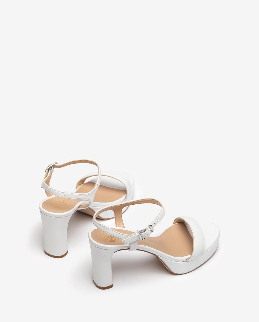 Sandales à plateforme et talon Unisa pour femme - Blanc