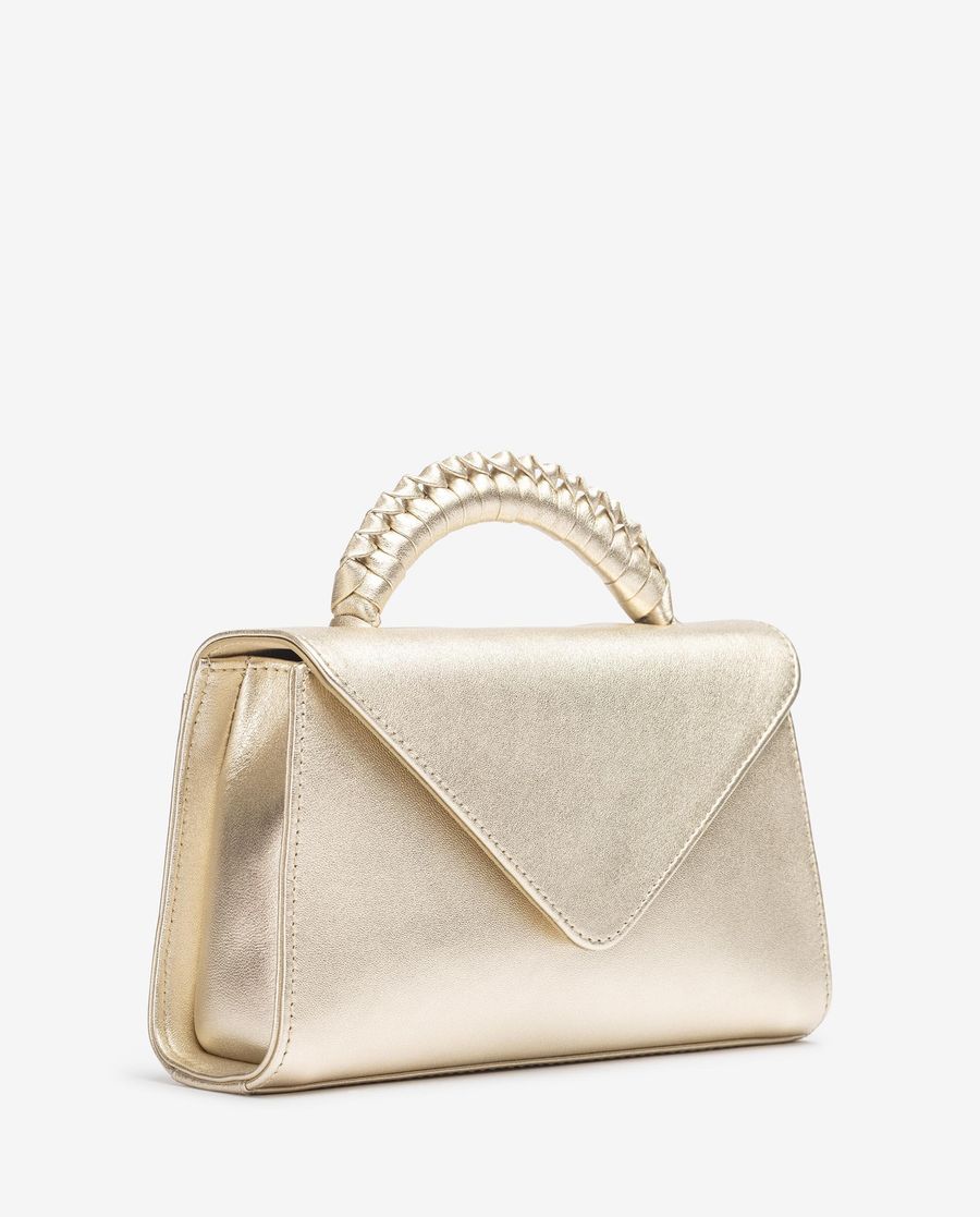 Sac à main Unisa Femme avec poignée tressée - Doré