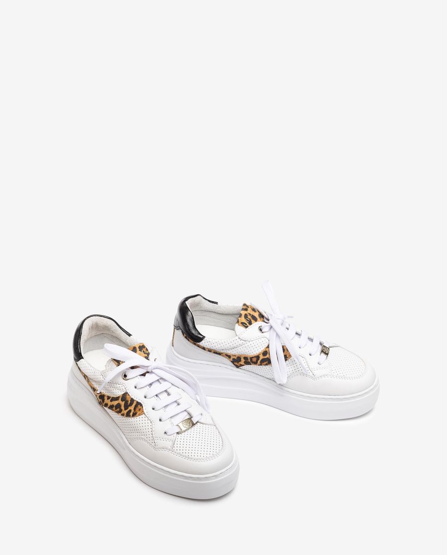 Unisa Baskets en daim imprimé pour femme - Blanc