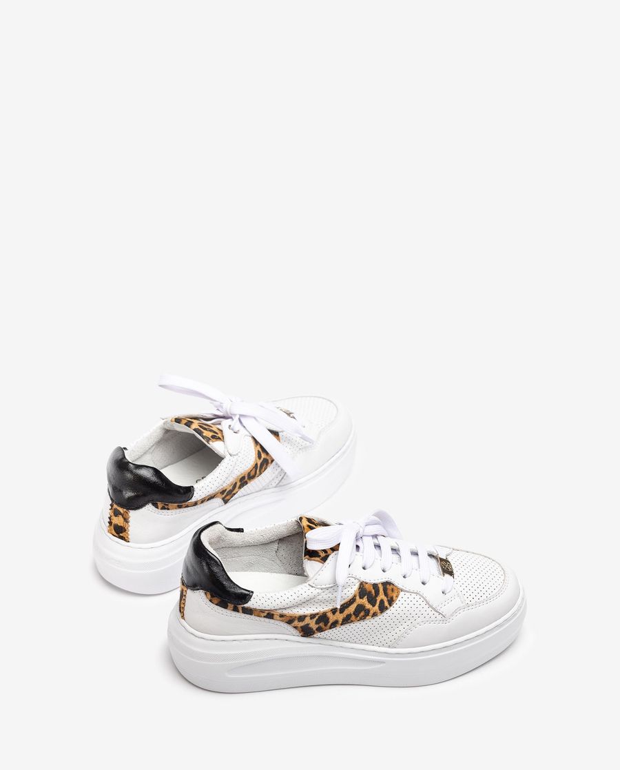 Unisa Baskets en daim imprimé pour femme - Blanc