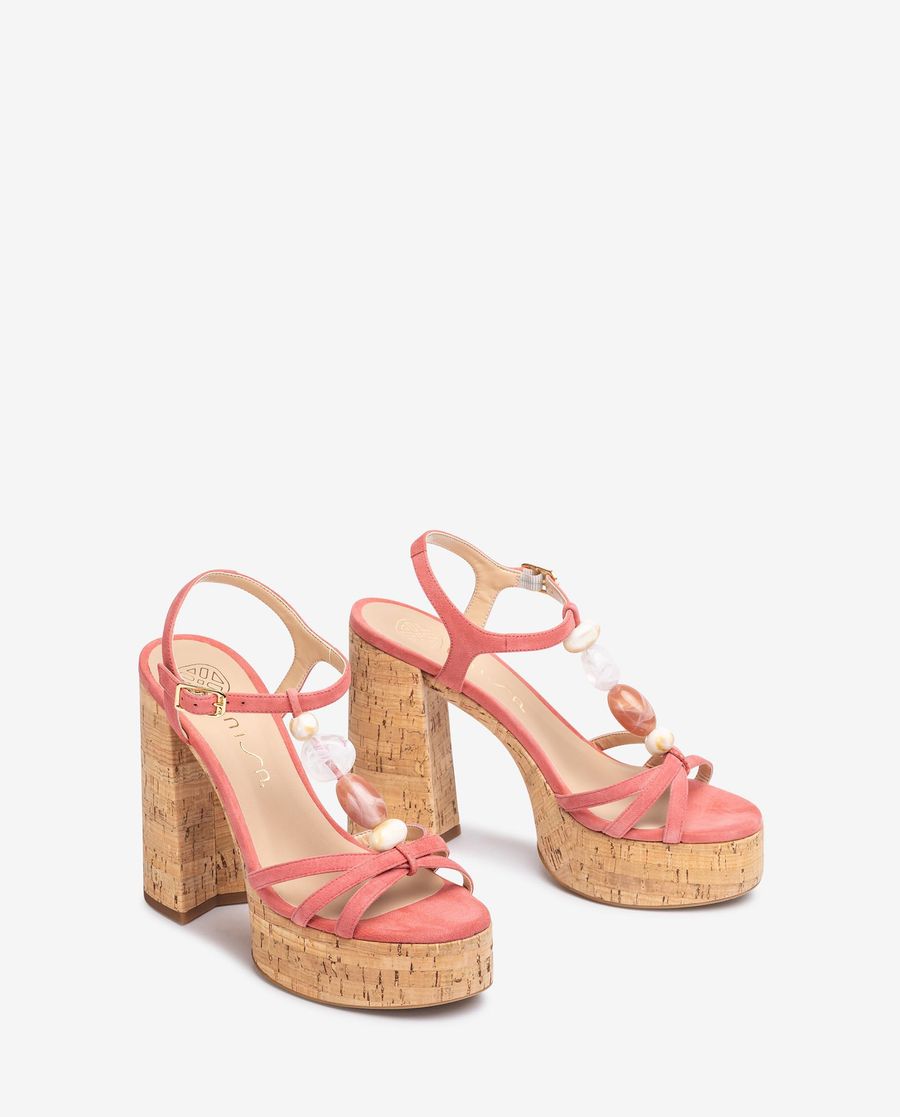 Sandales à talons hauts ornées Unisa pour femme - Rose
