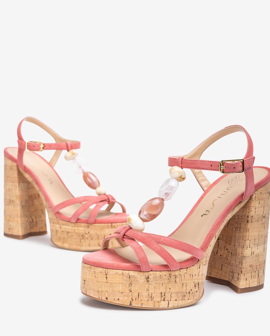 Sandales à talons hauts ornées Unisa pour femme - Rose