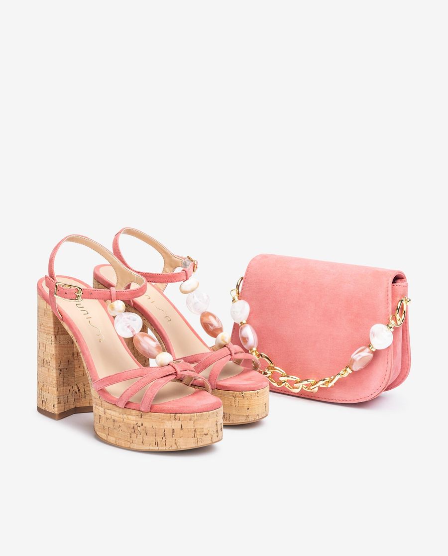 Sandales à talons hauts ornées Unisa pour femme - Rose