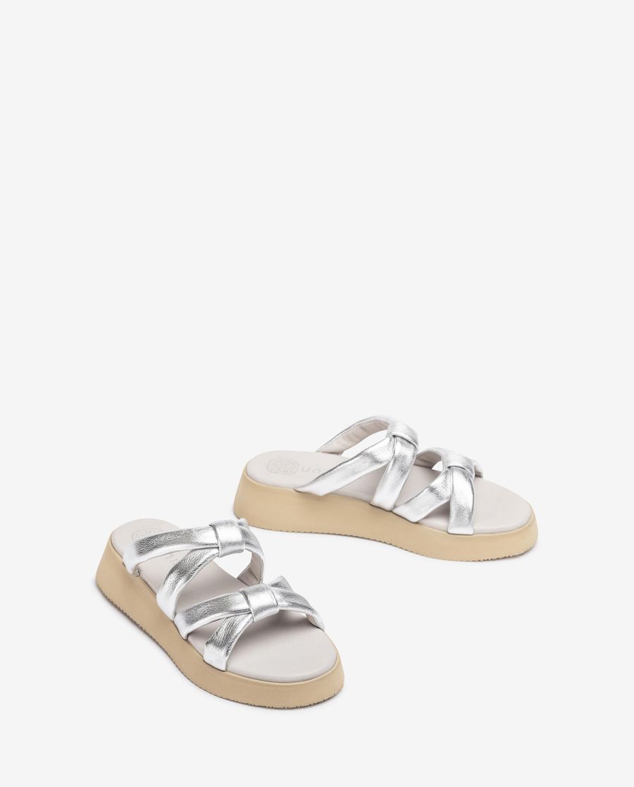Sandales à brides rembourrées Unisa pour femme - Argent