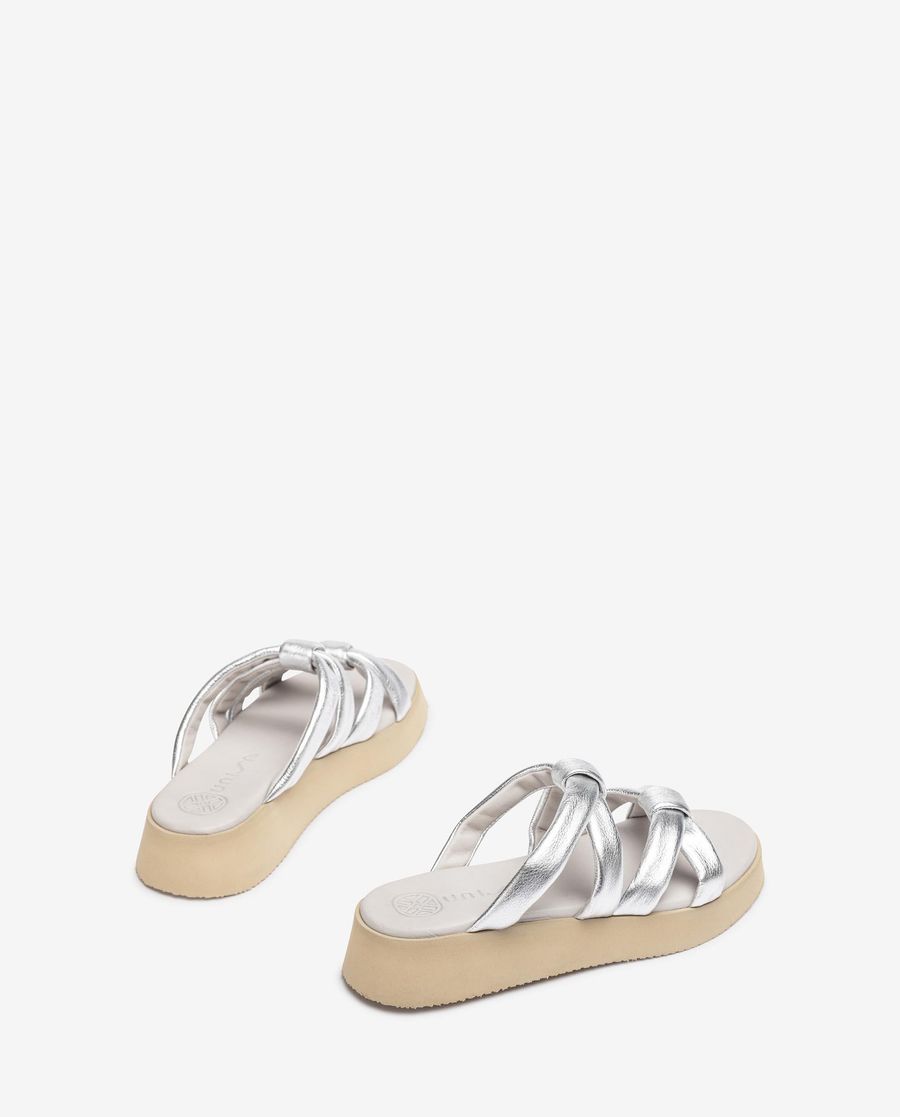 Sandales à brides rembourrées Unisa pour femme - Argent