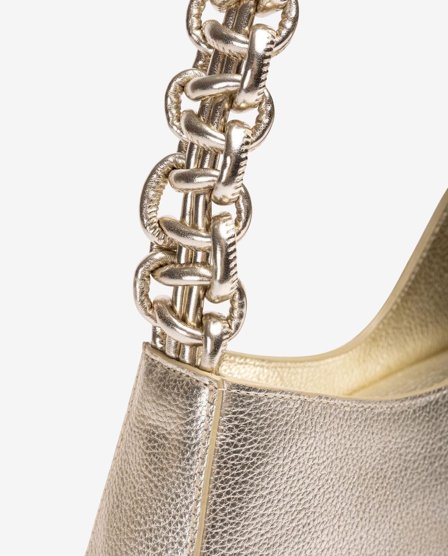 Sac asymétrique Unisa Femme avec poignée tressée Doré