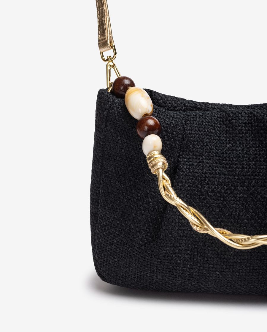 Sac à main Unisa avec poignées décoratives - Noir