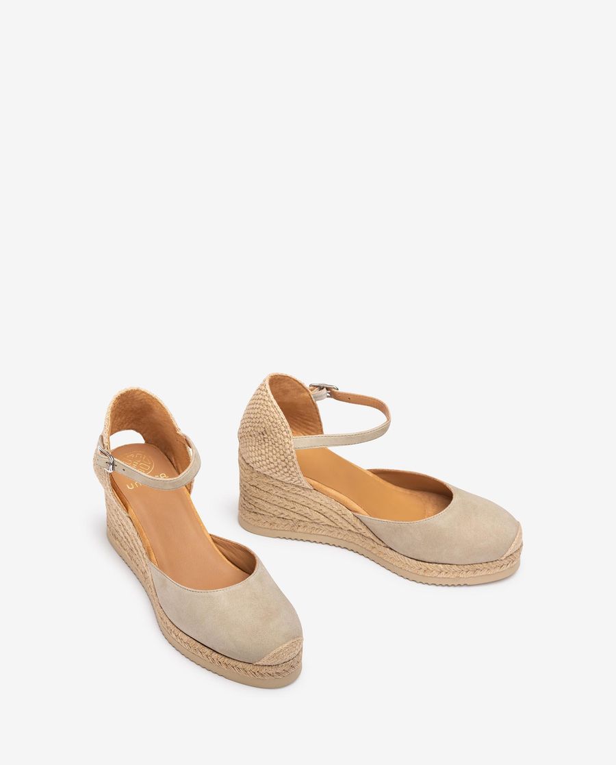 Espadrilles à bride arrière en daim Unisa pour femme - Vert