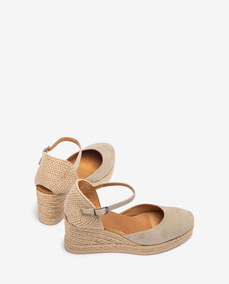 Espadrilles à bride arrière en daim Unisa pour femme - Vert
