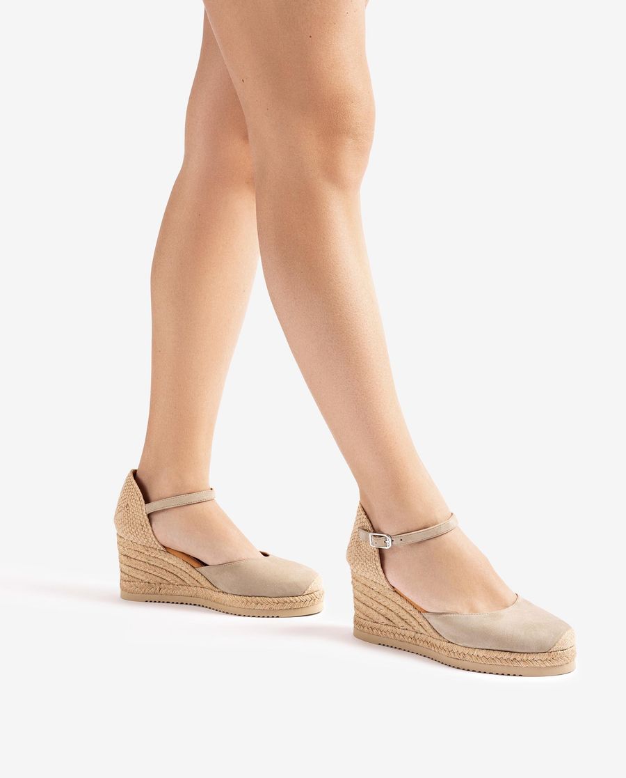 Espadrilles à bride arrière en daim Unisa pour femme - Vert