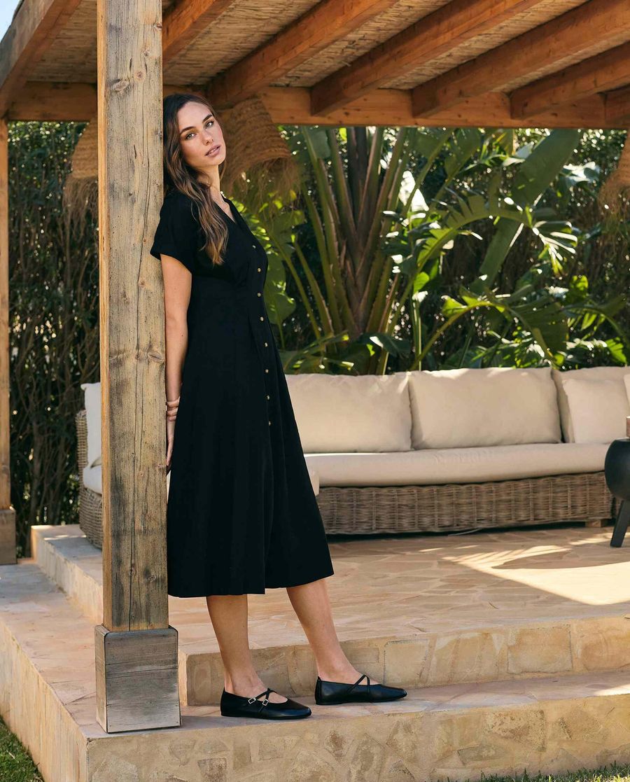 Ballerines à brides croisées Unisa pour femme - Noir