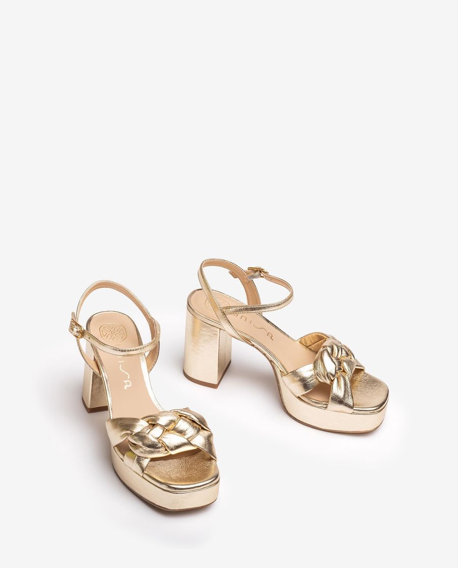 Sandales tressées Unisa pour femme - Doré