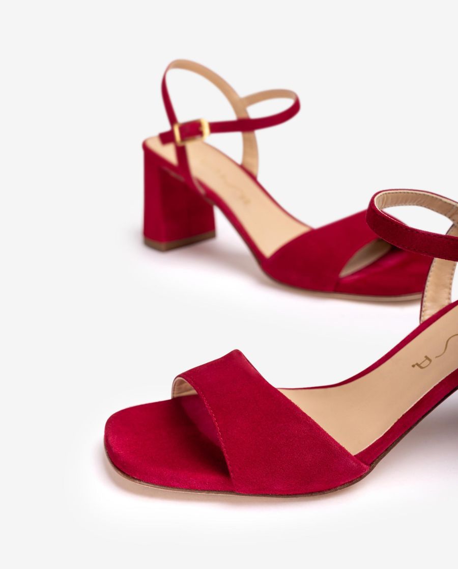 Sandale en daim Unisa Femme - Rouge