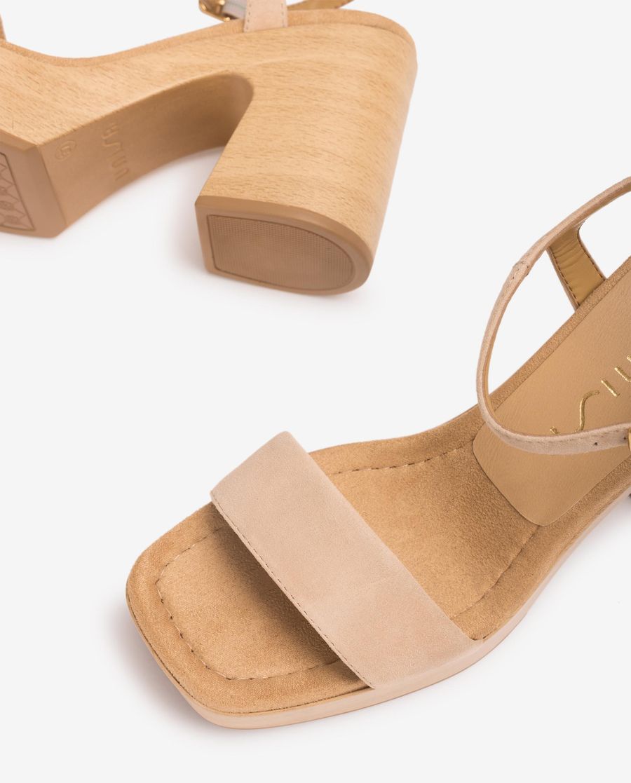 Sandales en daim Unisa pour femme - Beige