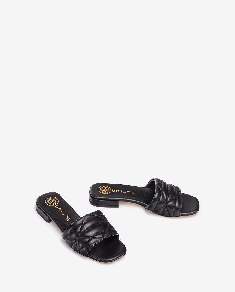 Sandales à tige rembourrée Unisa pour femme - Noir