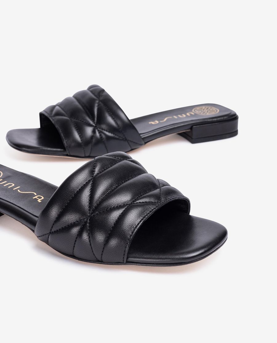Sandales à tige rembourrée Unisa pour femme - Noir