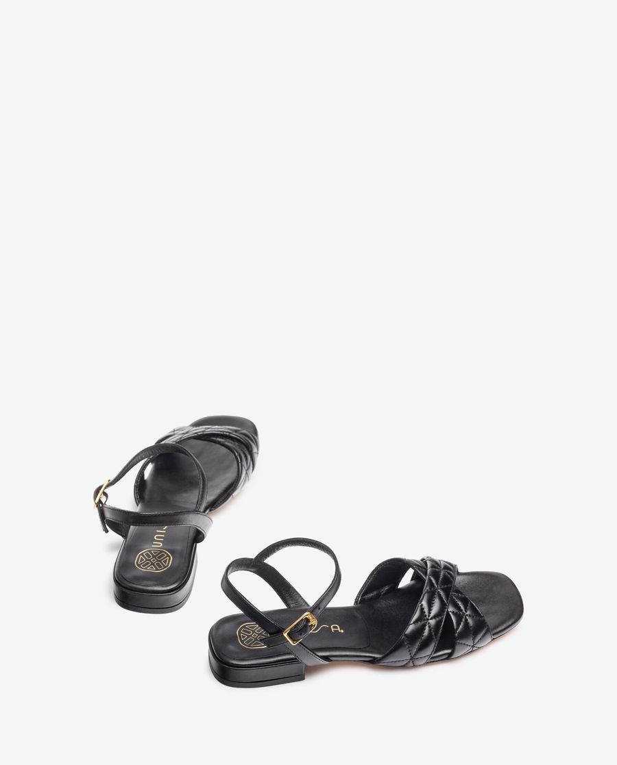 Sandales à talon bas Unisa pour femme - Noir