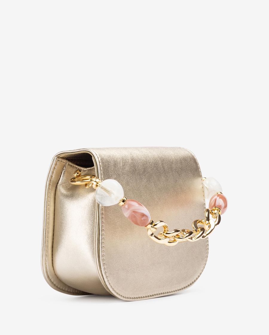 Sac à Main Femme avec Chaîne et Ornements Unisa - Doré