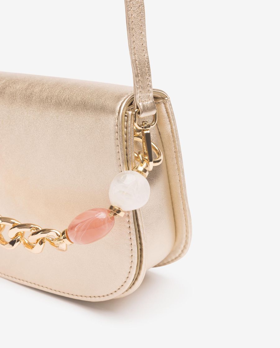 Sac à Main Femme avec Chaîne et Ornements Unisa - Doré