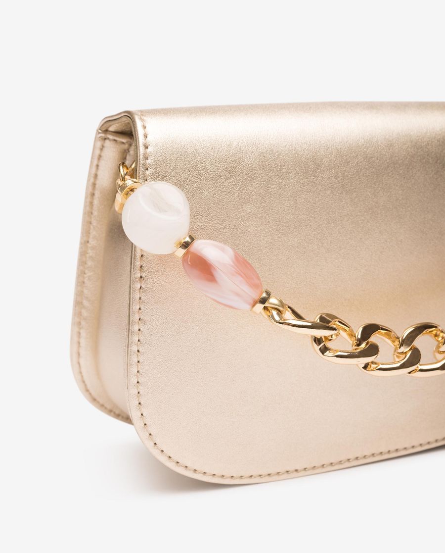 Sac à Main Femme avec Chaîne et Ornements Unisa - Doré