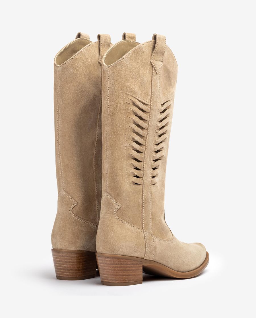 Botte de cowboy Unisa Femme avec tige - Beige
