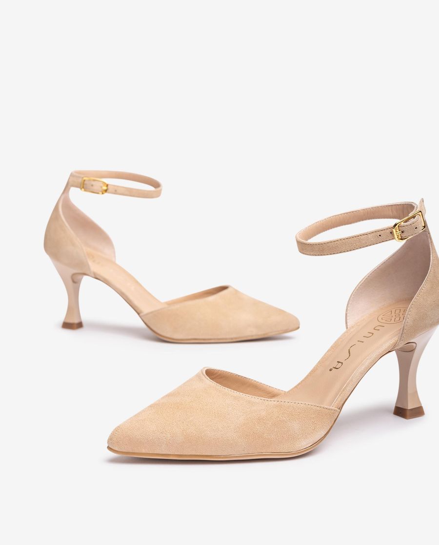 Escarpins à bride arrière peints Unisa pour femme - Beige
