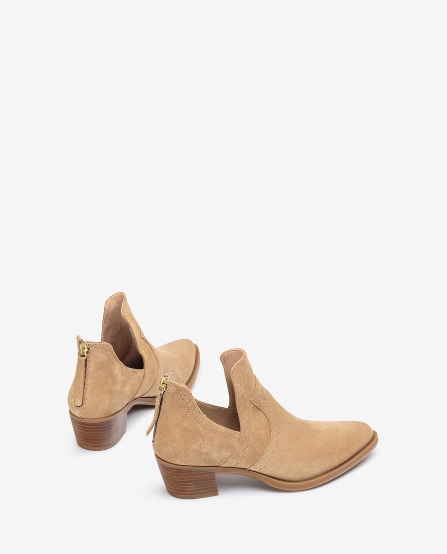 Unisa Bottines cowboy découpées pour femme - Beige