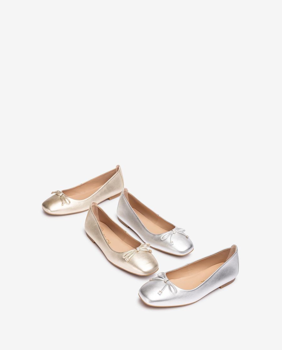 Ballerines à bout carré Unisa pour femme - Argenté