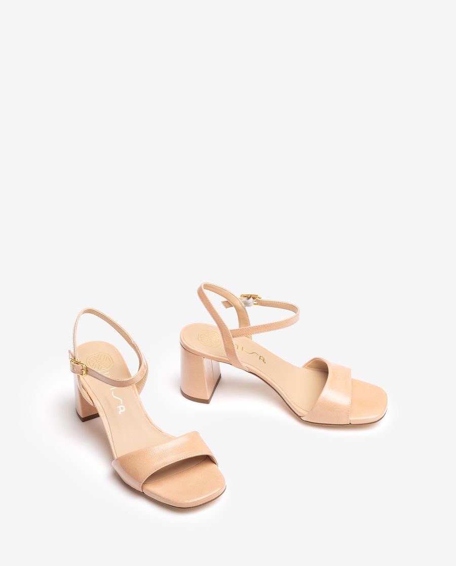 Sandales en cuir brillant Unisa pour femme - Rose